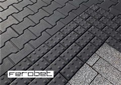 FEROBET Dlažba PARKETA pro nevidomé Standard 8cm bez fazety Antracit